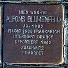 Stolperstein à la mémoire de Alfons Blumenfeld