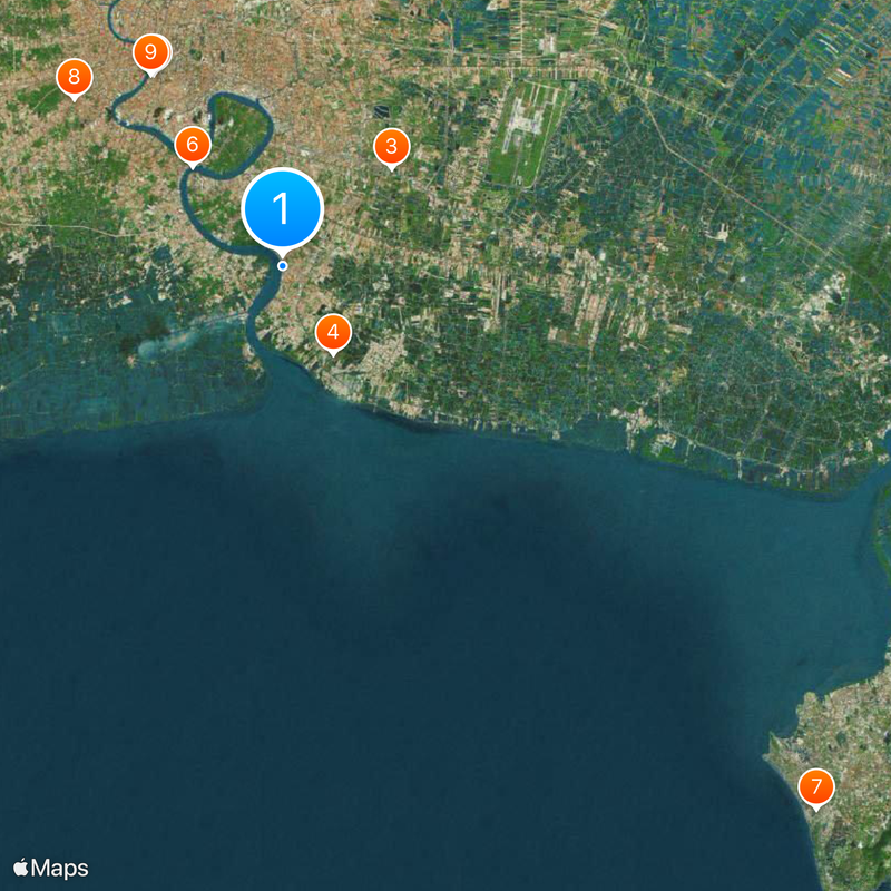 Prowincja Samut Prakan Mapa