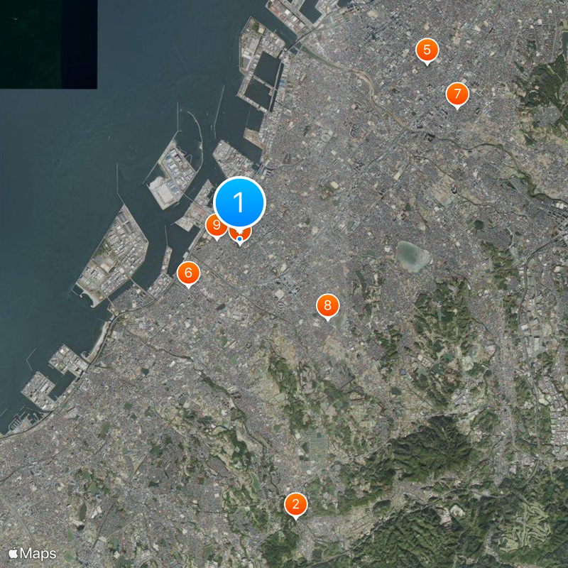 Castillo de Kishiwada Mapa