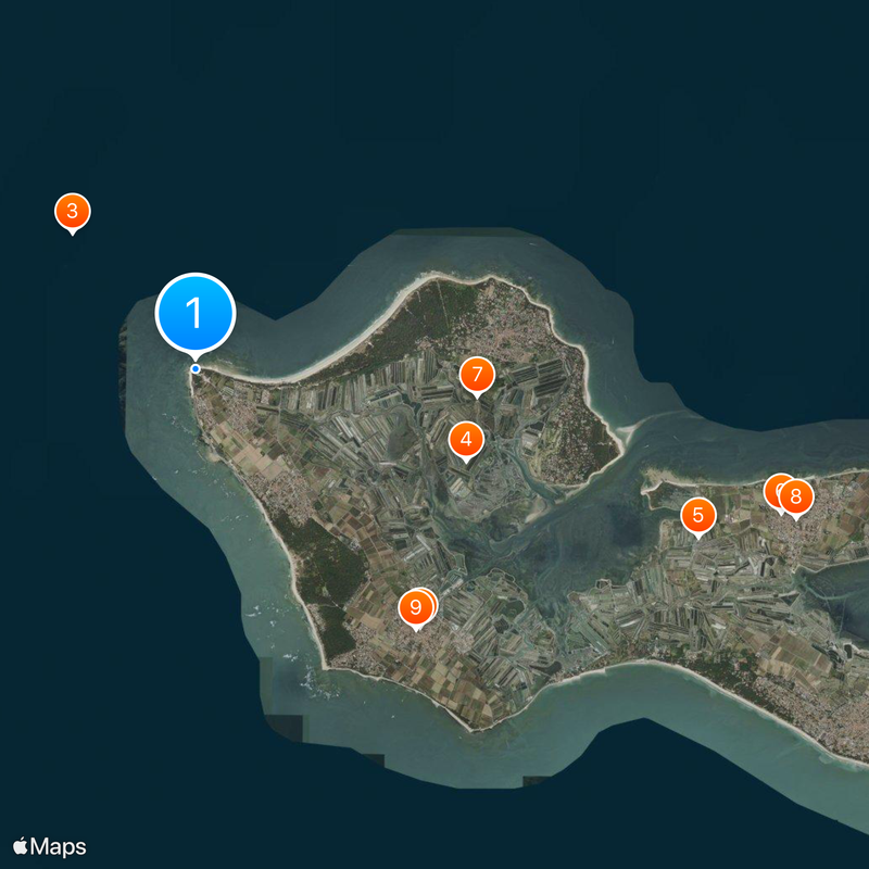 Phare des Baleines Map