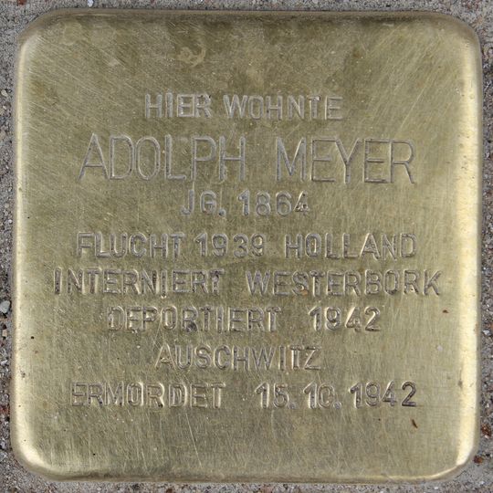 Stolperstein en memoria de Adolph Meyer