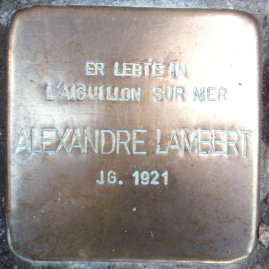 Stolperstein en memoria de Alexandre Lambert