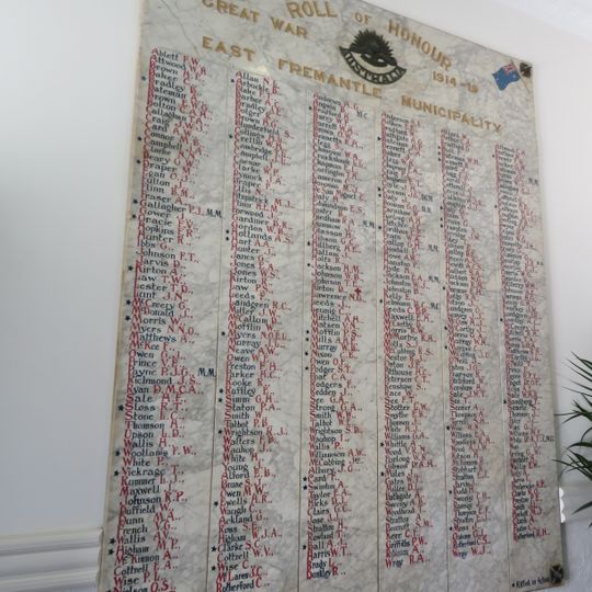 East Fremantle Honour Roll, Council Offices