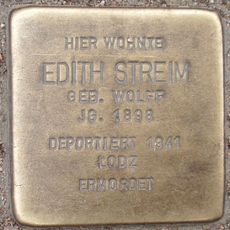 Stolperstein dedicated to Edith Streim