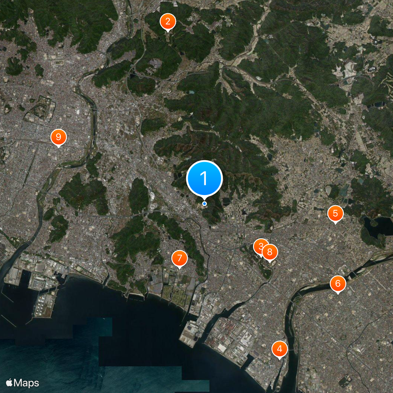 Hakuryo Junior and Senior High School Map