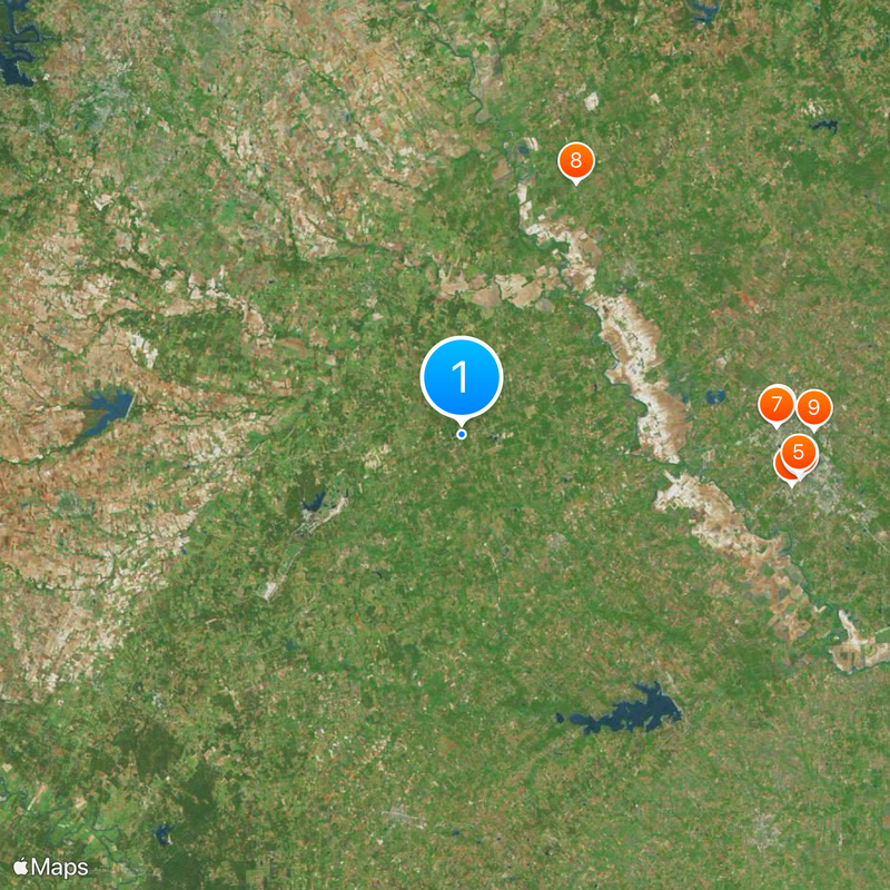 Texas Triangle Map