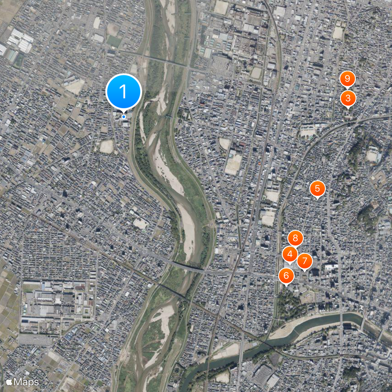 Okazaki Johsei High School Map