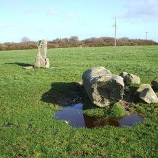 Two standing stones on Crousa Common, 890m WSW of Chywoone