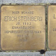 Stolperstein à la mémoire d’Erich Steinberg