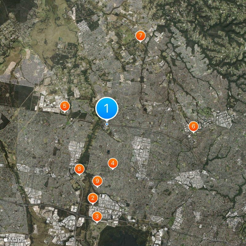Quakers Hill Map