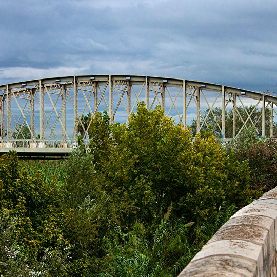 Pont de ferro sobre el Xúquer a Alzira
