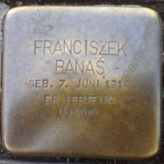 Stolperstein en memoria de Franciszek Banaś