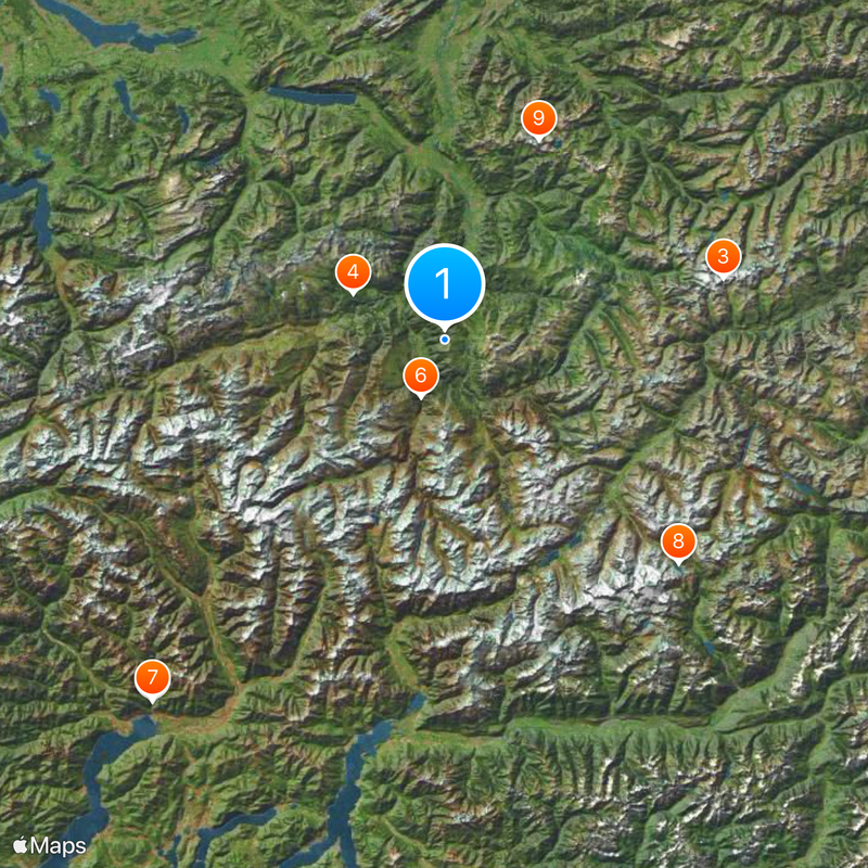 Canton des Grisons Carte