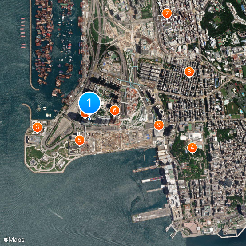 Sky100 Hong Kong Observation Deck Mapa