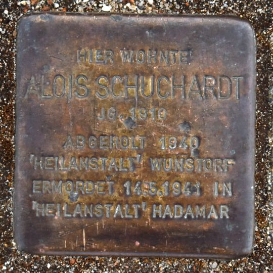 Stolperstein für Alois Schuchardt