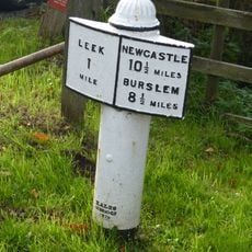 Mile post at NGR SJ 973 551