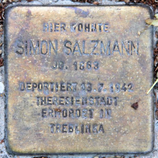 Stolperstein en memoria de Simon Salzmann