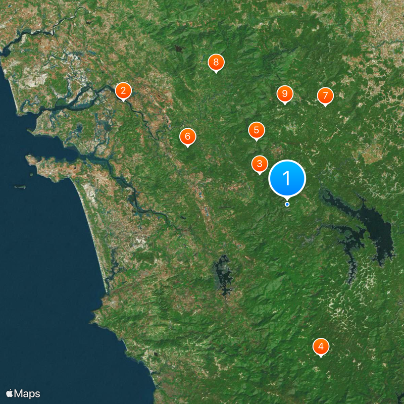 Dudhsagar Falls Kaart
