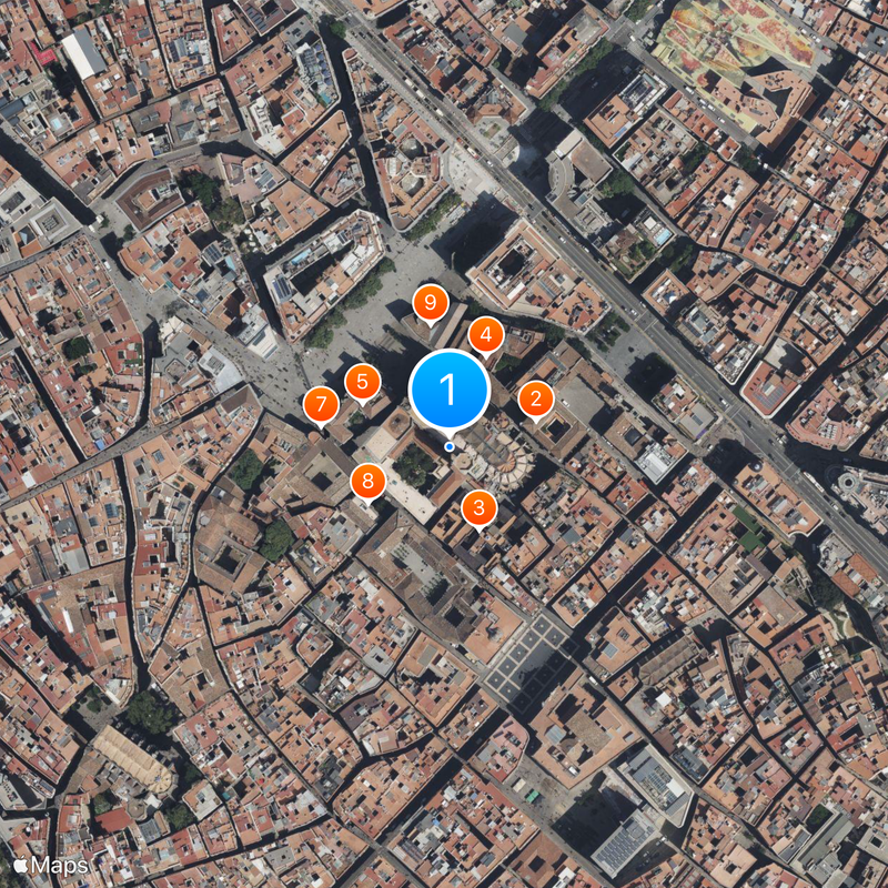 Cathedral of the Holy Cross and Saint Eulalia Map