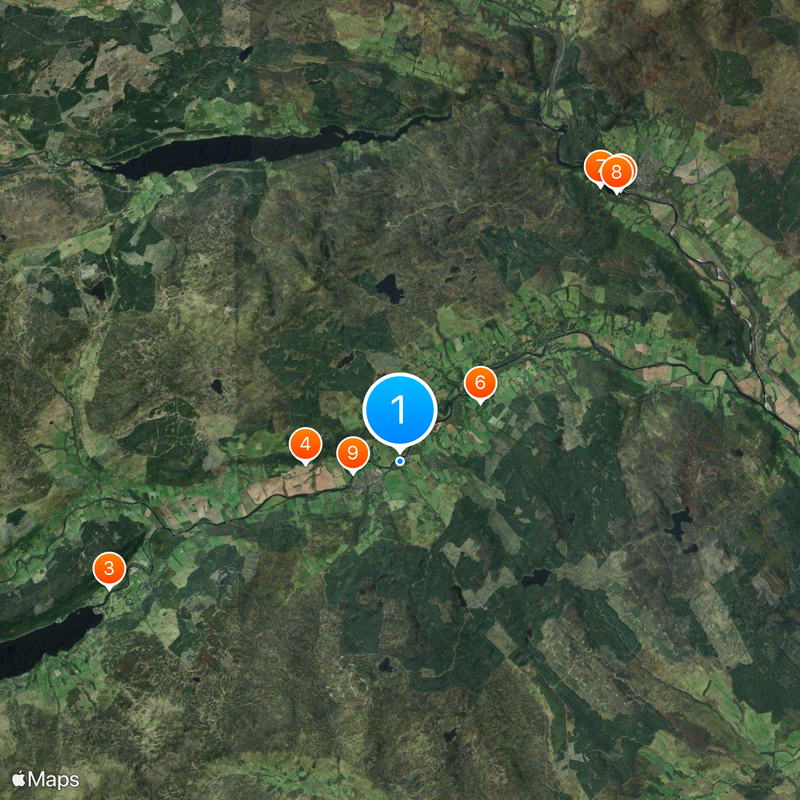 Aberfeldy Distillery Map