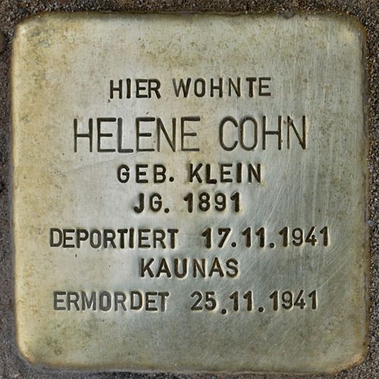 Stolperstein en memoria de Helene Cohn