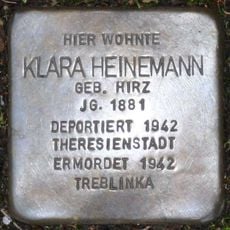 Stolperstein dedicated to Klara Heinemann