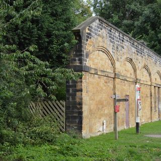 East platform wall at former Bakewell Railway Station