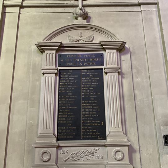 War memorial of Our Lady Church in Pont-de-Veyle
