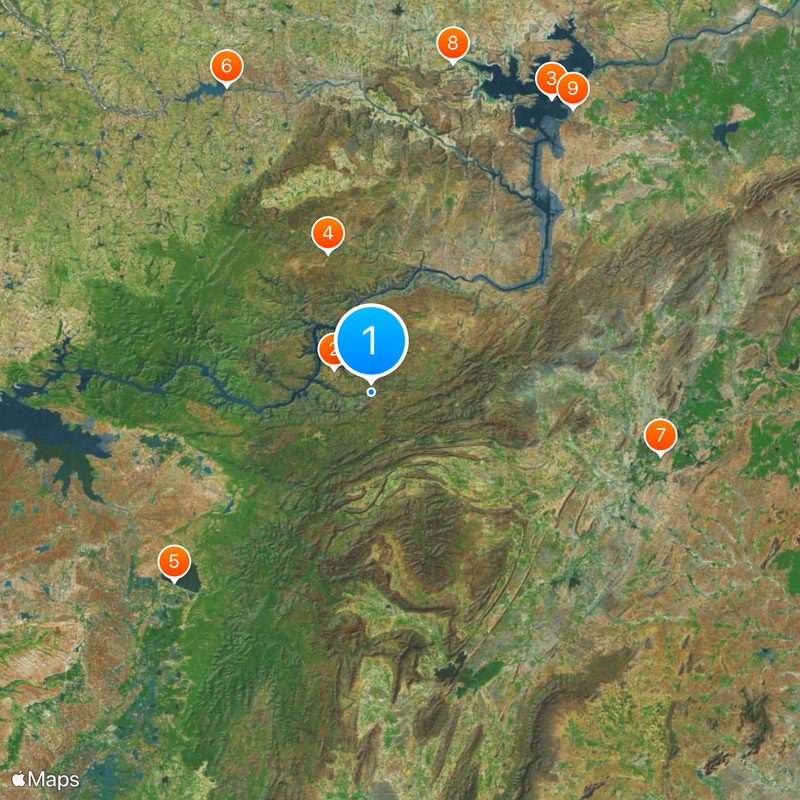 Nagarjunsagar-Srisailam Tiger Reserve Mappa