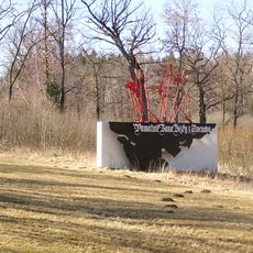 Poutač u vjezdu do areálu Žižkova rodiště