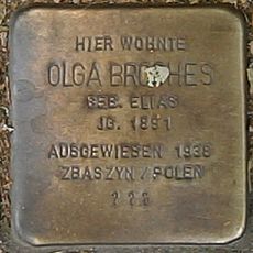 Stolperstein dedicated to Olga Broches