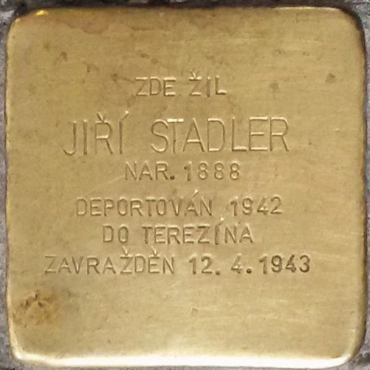 Stolperstein dedicated to Jiří Stadler