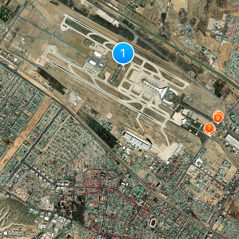 Port lotniczy Aszchabad Mapa