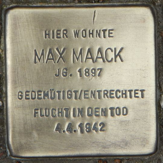 Stolperstein für Max Maack