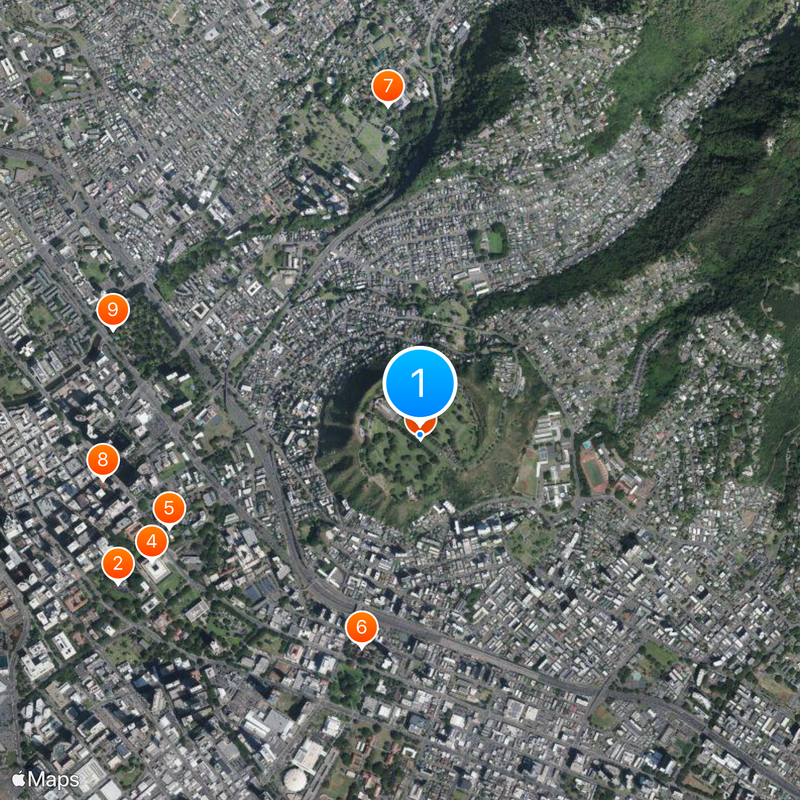 Punchbowl Crater Map