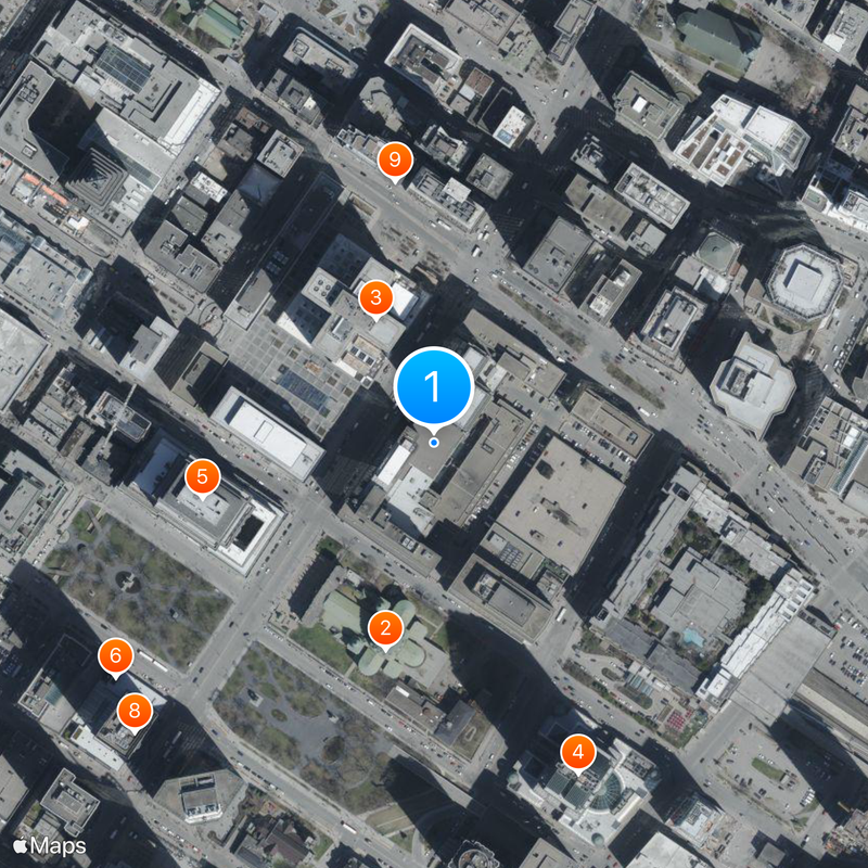 Queen Elizabeth Hotel Map