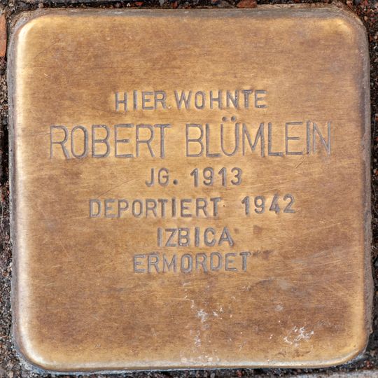 Stolperstein dedicated to Robert Blümlein