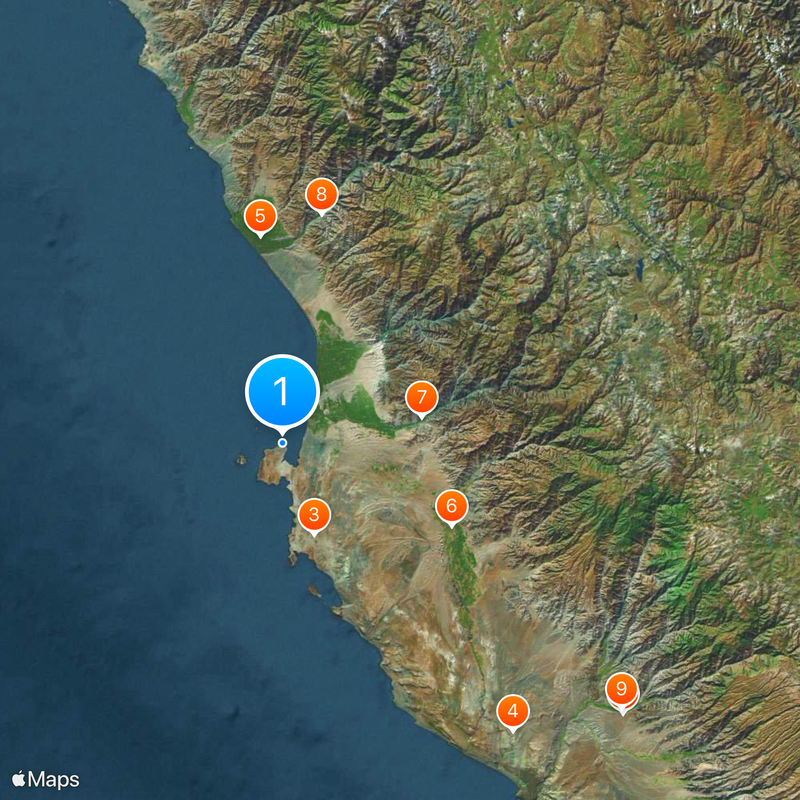 Paracas Candelabra Map