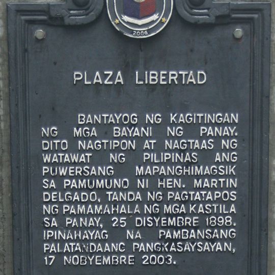 Plaza Libertad historical marker