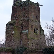 Tower and attached walls at Hamstall Hall