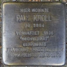 Stolperstein en memoria de Paul Kroll