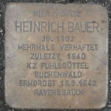 Stolperstein dedicated to Heinrich Bauer