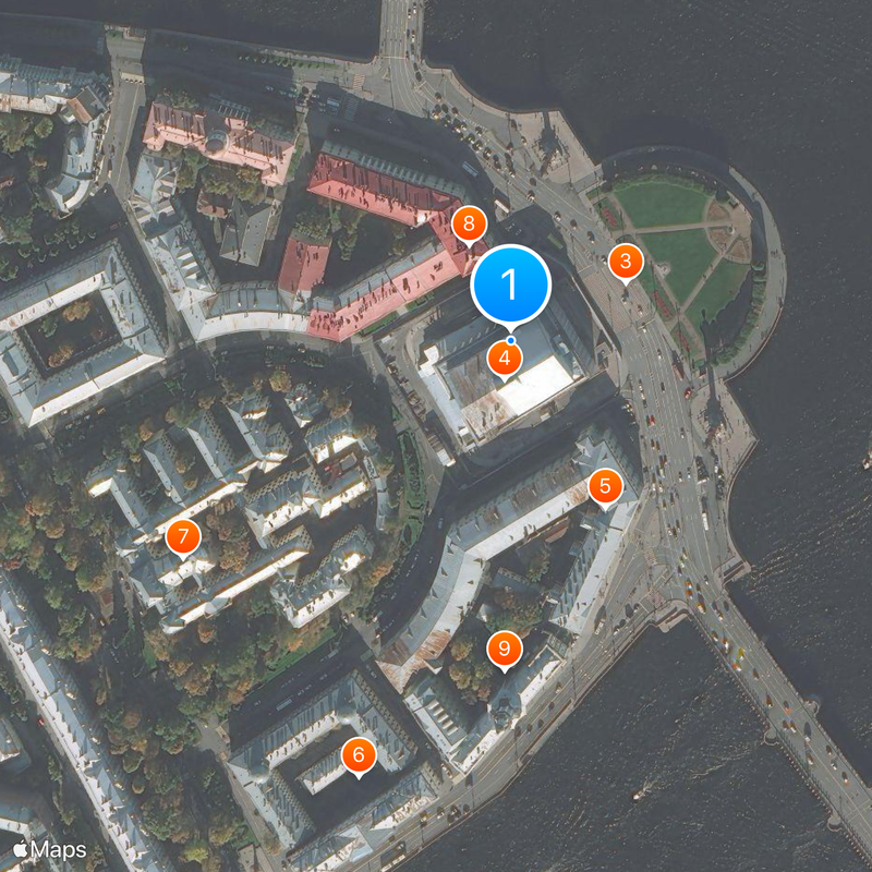 Spit of the Vasilievsky Island Map