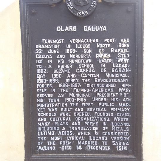 Claro Caluya historical marker