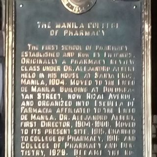 The Manila College of Pharmacy historical marker