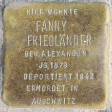 Stolperstein dedicated to Fanny Friedländer