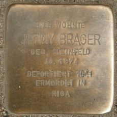 Stolperstein dedicated to Jenny Brager