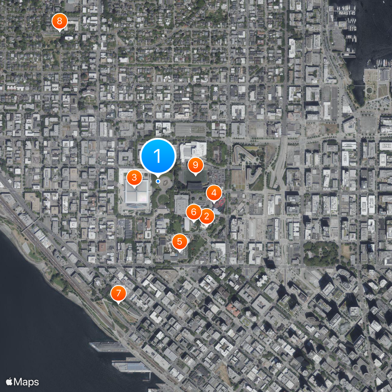 Seattle Center Kaart