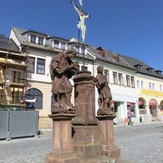 Crucifix with Saint John of Nepomuk and Saint Lawrence in Jilemnice