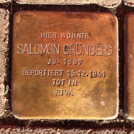 Stolperstein en memoria de Salomon Grünberg